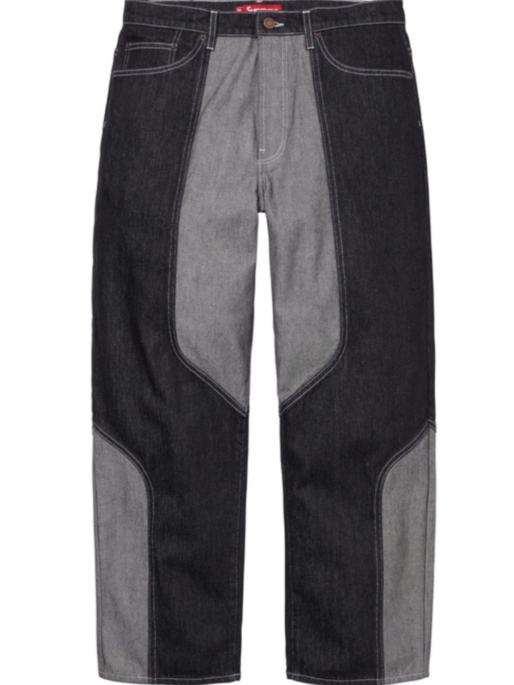 SUPREME 2 Tone Paneled Jean